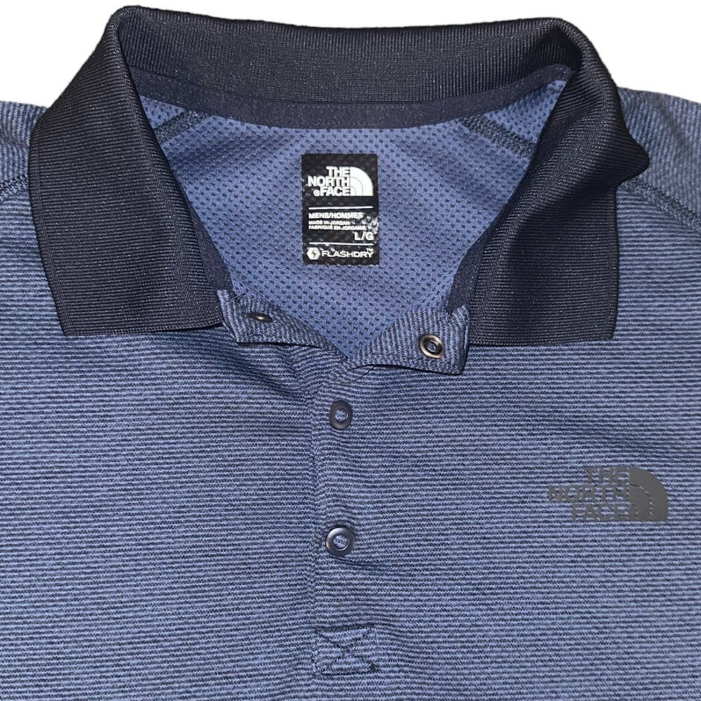 The North Face Flash Dry Snap Button Breathable Technical Hiking Polo Size: L - Picture 4 of 6